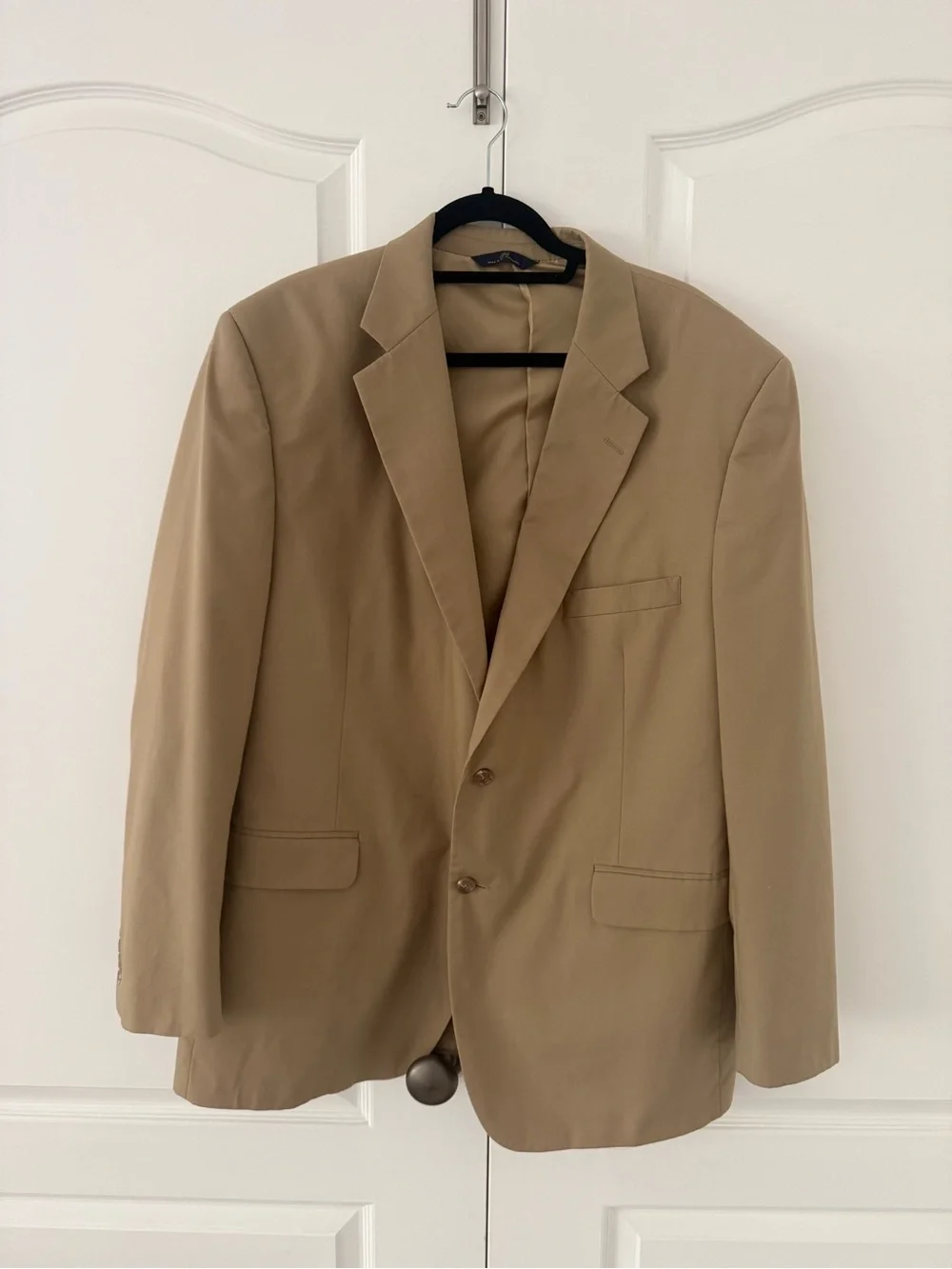 Brooks Brothers Men's Tan Blazer - Classic Single-Breasted Suit Jacket